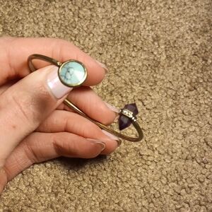 Gold and Purple Women's Bracelet